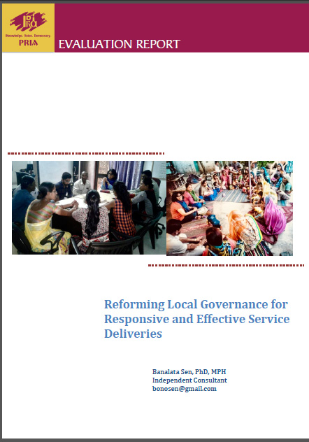 Reforming Local Governance for Responsive and Effective Service Deliveries:MTR Report